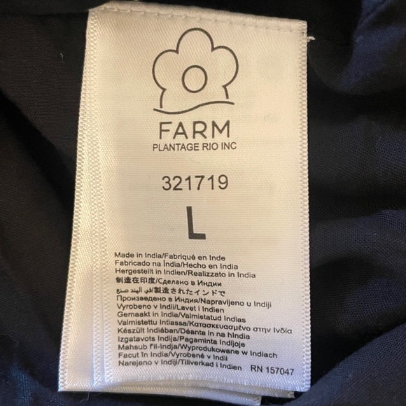 New Farm Rio Stitched Garden Black Dress size Large - Picture 14 of 17